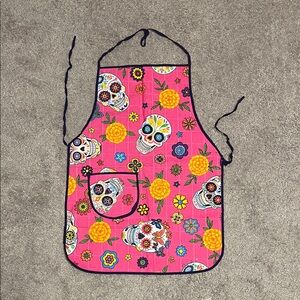 Colorful Skull and Flower Apron